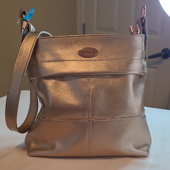 Hand Crafted Handbags - Handmade Rose Gold Women's Leather Crossbody Bag